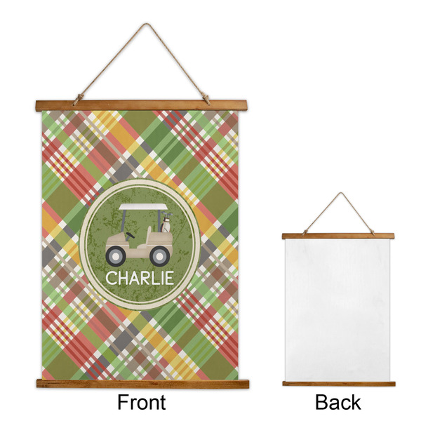 Golfer's Plaid Wall Hanging Tapestry - Portrait - APPROVAL