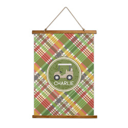 Golfer's Plaid Wall Hanging Tapestry - Tall (Personalized)