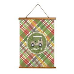 Golfer's Plaid Wall Hanging Tapestry (Personalized)