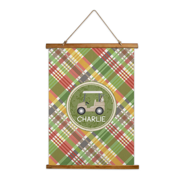 Custom Golfer's Plaid Wall Hanging Tapestry (Personalized)
