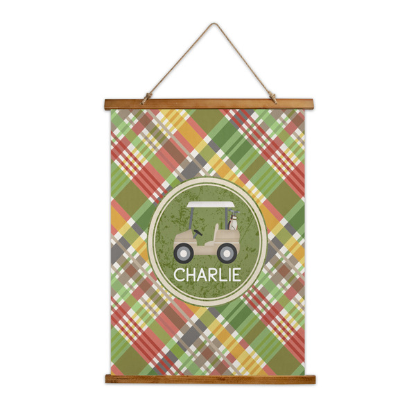Custom Golfer's Plaid Wall Hanging Tapestry (Personalized)