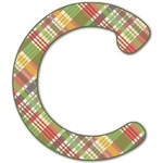 Golfer's Plaid Letter Decal - Large (Personalized)