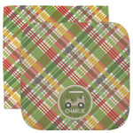 Golfer's Plaid Facecloth / Wash Cloth (Personalized)