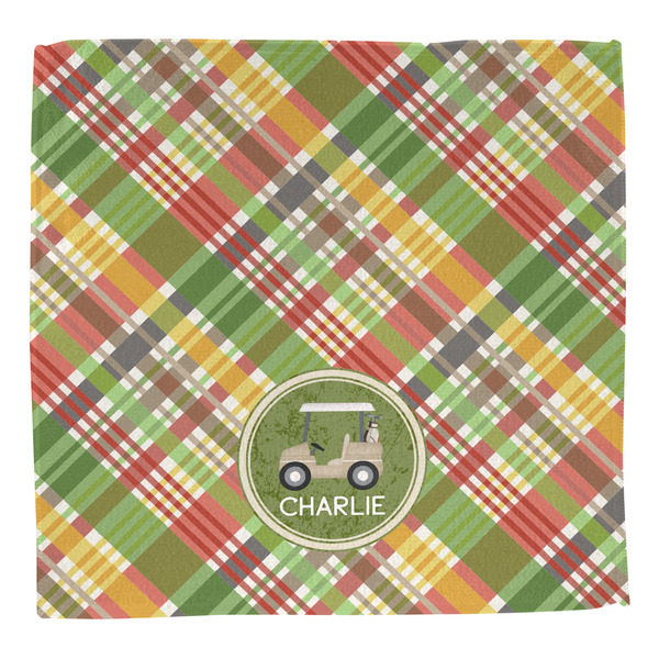 Golfer's Plaid Washcloth - Front - No Soap