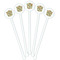 Golfer's Plaid White Plastic 5.5" Stir Stick - Fan View