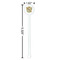 Golfer's Plaid White Plastic 5.5" Stir Stick - Round - Dimensions