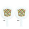 Golfer's Plaid White Plastic 7" Stir Stick - Double Sided - Round - Front & Back