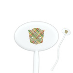 Golfer's Plaid Oval Plastic Stir Sticks (Personalized)