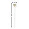 Golfer's Plaid White Plastic 7" Stir Stick - Round - Dimensions