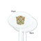 Golfer's Plaid White Plastic 7" Stir Stick - Single Sided - Oval - Front & Back