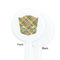 Golfer's Plaid White Plastic 7" Stir Stick - Single Sided - Round - Front & Back