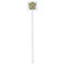 Golfer's Plaid White Plastic Stir Stick - Double Sided - Square - Single Stick