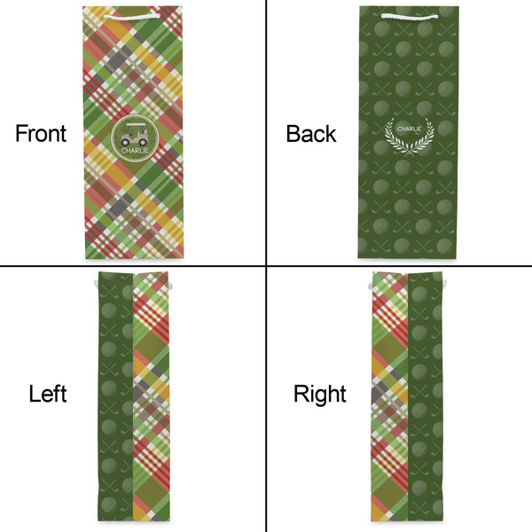Golfer's Plaid Wine Gift Bag - Gloss - Approval