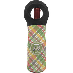 Golfer's Plaid Wine Tote Bag (Personalized)