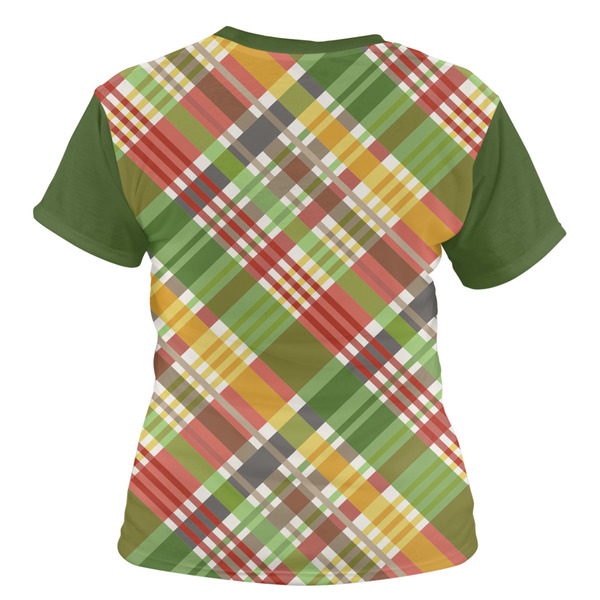 Golfer's Plaid Women's T-shirt Back