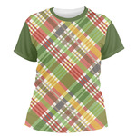 Golfer's Plaid Women's Crew T-Shirt - 2X Large