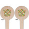 Golfer's Plaid Wooden 4" Food Pick - Round - Double Sided - Front & Back