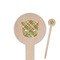 Golfer's Plaid Wooden 6" Food Pick - Round - Closeup