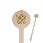 Golfer's Plaid Round Wooden Stir Sticks (Personalized)