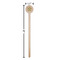 Golfer's Plaid Wooden 6" Stir Stick - Round - Dimensions