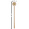 Golfer's Plaid Wooden 7.5" Stir Stick - Round - Dimensions