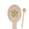 Golfer's Plaid Wooden Food Pick - Oval - Closeup