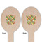 Golfer's Plaid Wooden Food Pick - Oval - Double Sided - Front & Back