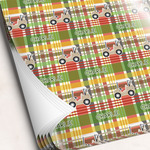 Golfer's Plaid Wrapping Paper Sheets - Single-Sided - 20" x 28" (Personalized)