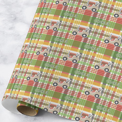 Golfer's Plaid Wrapping Paper Roll - Large - Matte (Personalized)
