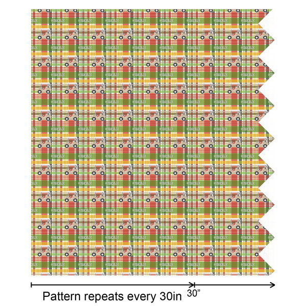 Golfer's Plaid Wrapping Paper Roll - Satin - Partial Roll