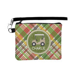 Golfer's Plaid Wristlet ID Case w/ Name or Text