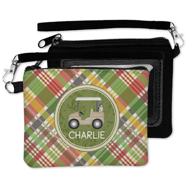 Golfer's Plaid Wristlet ID Cases - MAIN