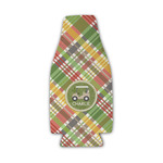 Golfer's Plaid Zipper Bottle Cooler (Personalized)