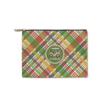 Golfer's Plaid Zipper Pouch - Small - 8.5"x6" (Personalized)