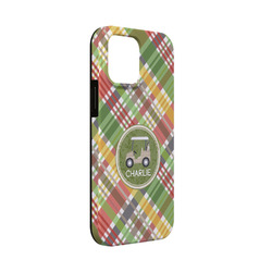 Golfer's Plaid iPhone Case - Rubber Lined - iPhone 13 Mini (Personalized)