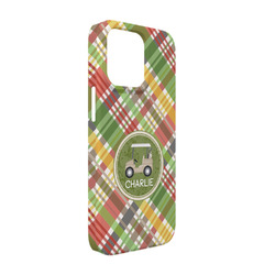 Golfer's Plaid iPhone Case - Plastic - iPhone 13 Pro (Personalized)