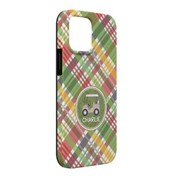 Golfer's Plaid iPhone Case - Rubber Lined - iPhone 13 Pro Max (Personalized)