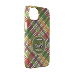 Golfer's Plaid iPhone Case - Plastic - iPhone 14 Pro (Personalized)