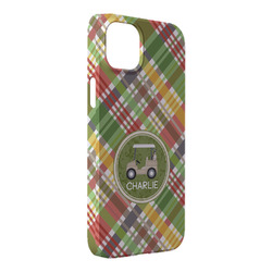 Golfer's Plaid iPhone Case - Plastic - iPhone 14 Pro Max (Personalized)