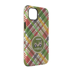 Golfer's Plaid iPhone Case - Rubber Lined - iPhone 14 Pro (Personalized)