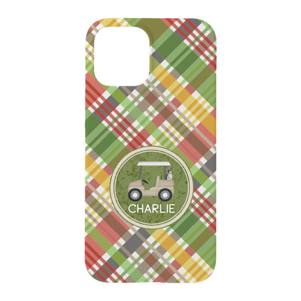 Golfer's Plaid iPhone 15 Pro Case - Back