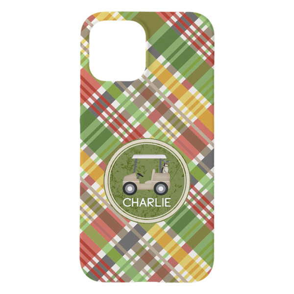 Golfer's Plaid iPhone 15 Pro Max Case - Back