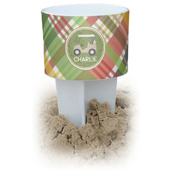 Golfer's Plaid Beach Spiker Drink Holder (Personalized)