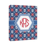 Knitted Argyle & Skulls Canvas Print (Personalized)