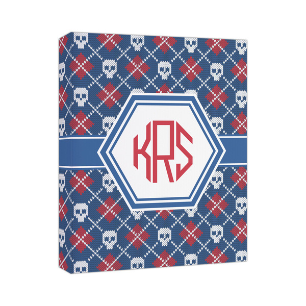 Custom Knitted Argyle & Skulls Canvas Print (Personalized)