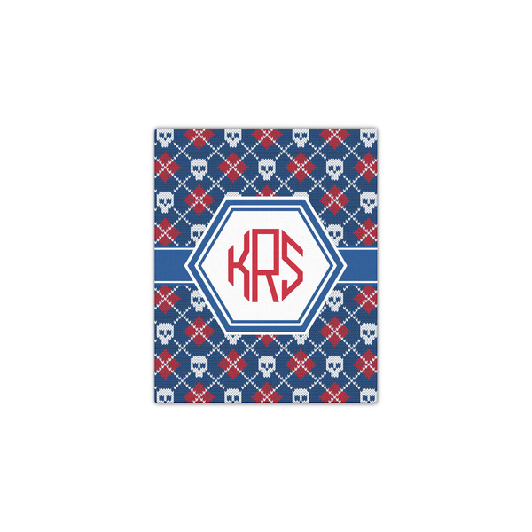 Knitted Argyle & Skulls 11x14 - Canvas Print - Front View