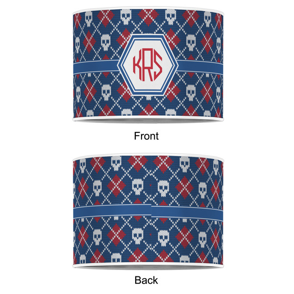 Knitted Argyle & Skulls 12" Drum Lampshade - APPROVAL (Poly Film)