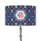 Knitted Argyle & Skulls 12" Drum Lampshade - ON STAND (Fabric)