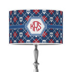 Knitted Argyle & Skulls 12" Drum Lamp Shade - Poly-film (Personalized)