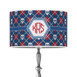 Knitted Argyle & Skulls 12" Drum Lamp Shade - Poly-film (Personalized)